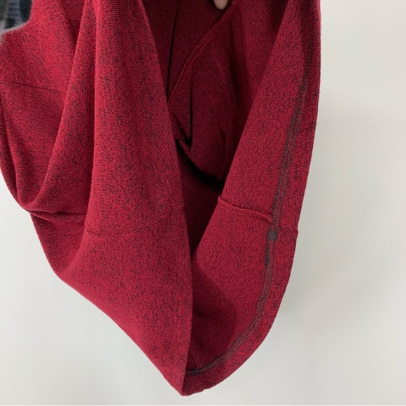 Abercrombie & Fitch Marled Maroon Soft & Stretchy Cinched Sleeveless Dress Nwt - Picture 7 of 14